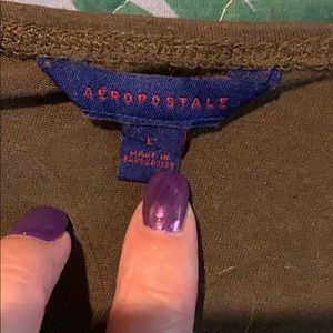 Brown long sleeve crop top